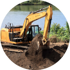 モモタロウ解体の盛り土